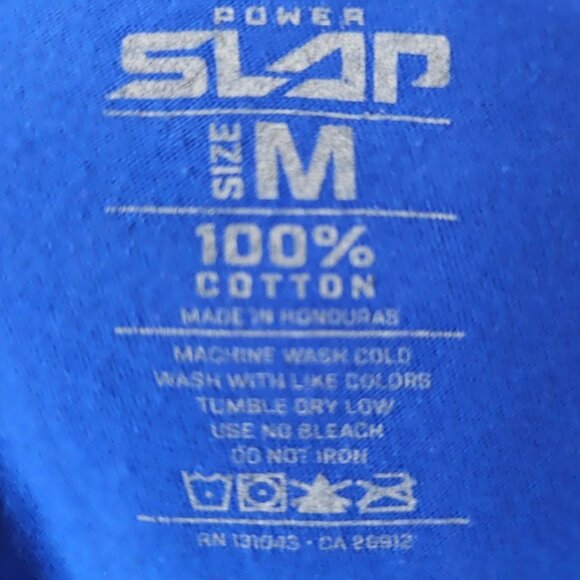 Power Slap T Shirt Mens Size Medium Blue Hawaii Slaps Fighting TV Show - Picture 6 of 7
